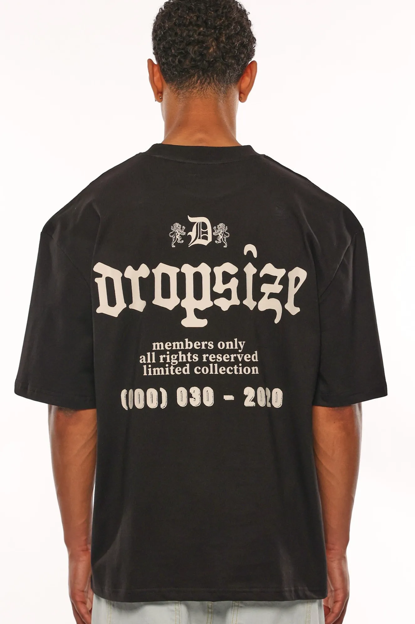 HEAVY OVERSIZE MEMBERS ONLY T-SHIRT BLACK