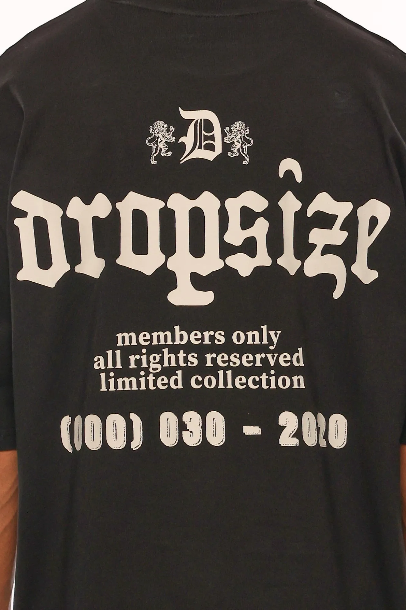 HEAVY OVERSIZE MEMBERS ONLY T-SHIRT BLACK