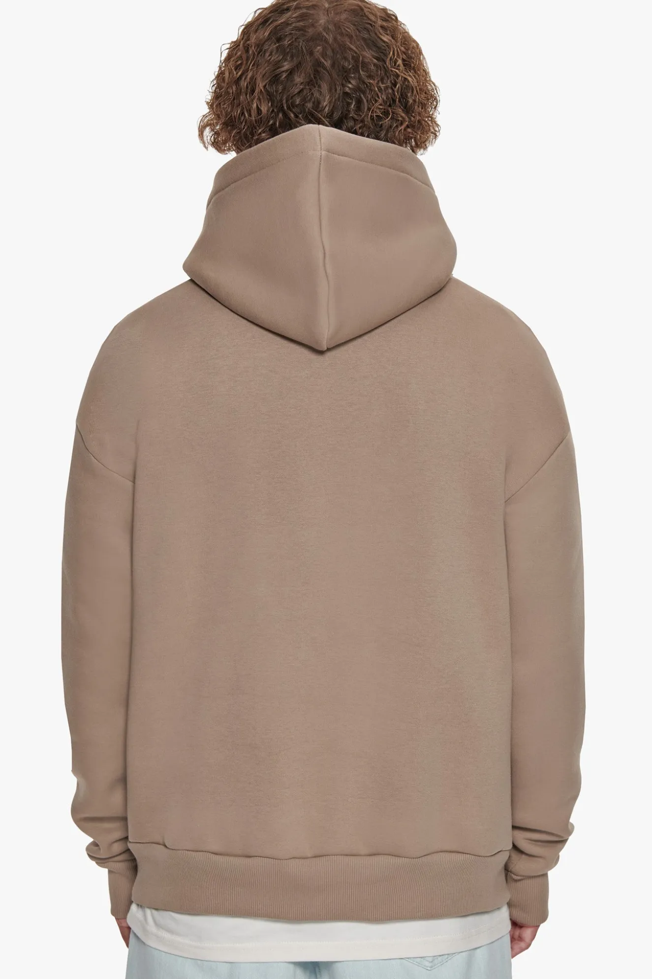 HEAVY OVERSIZE MIDDLE EMBO HOODIE SILVER MINK