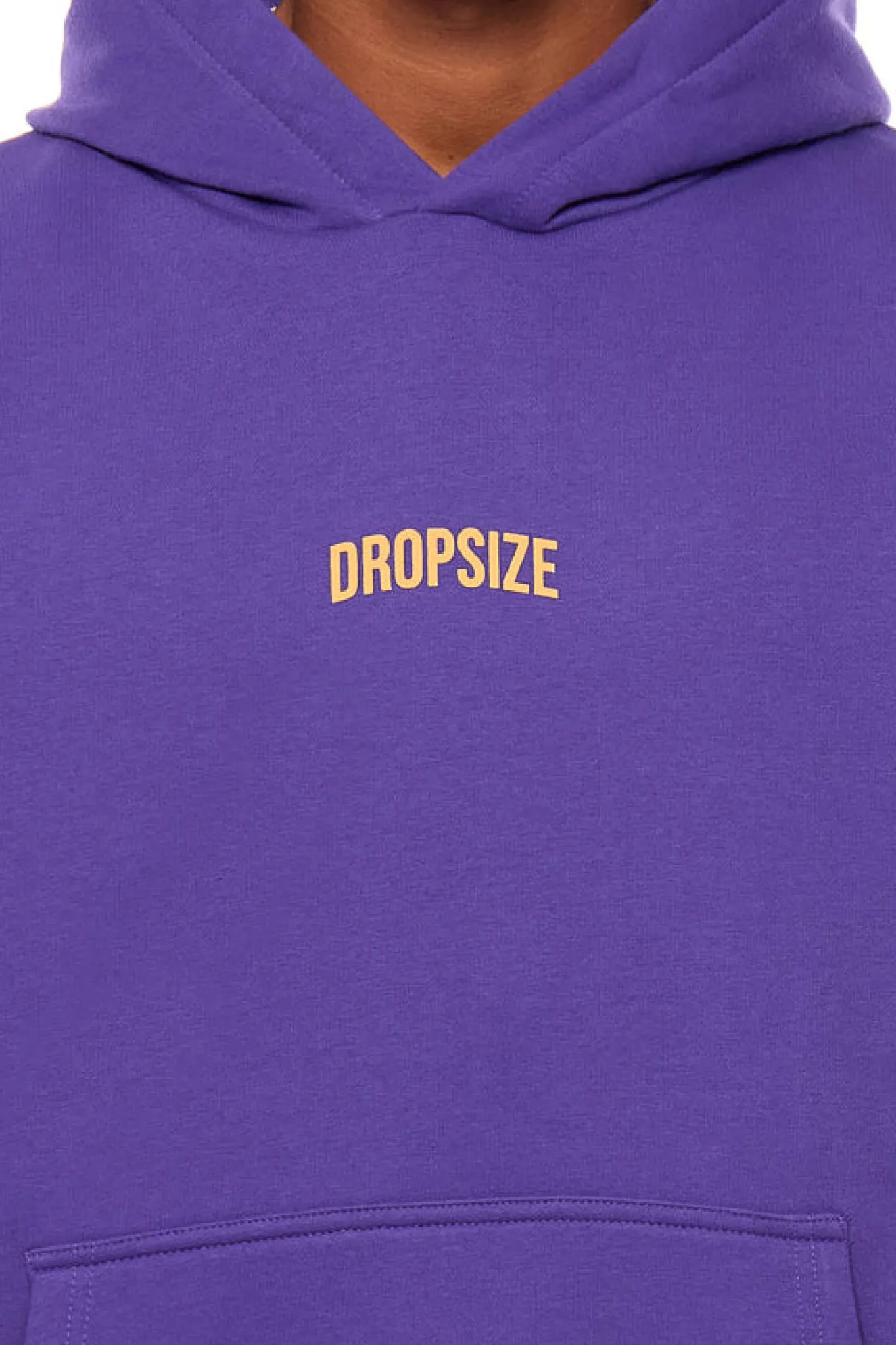 HEAVY OVERSIZE MIDDLE LOGO HOODIE PURPLE