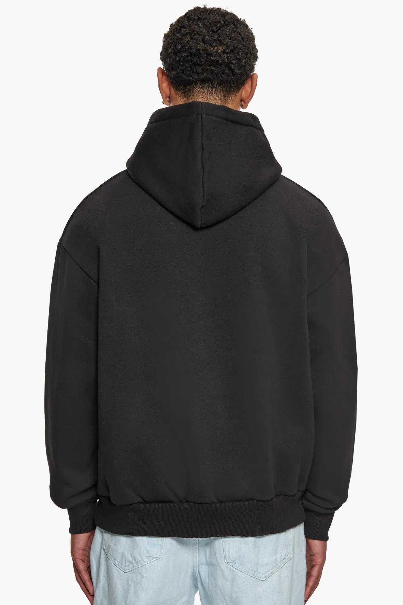 HEAVY OVERSIZE MORE FOCUS HOODIE WASHED BLACK