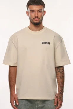 HEAVY OVERSIZE MORE FOCUS T-SHIRT COCONUT MILK