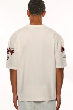 HEAVY OVERSIZE MOTORSPORT T-SHIRT CREAM