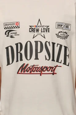 HEAVY OVERSIZE MOTORSPORT T-SHIRT CREAM