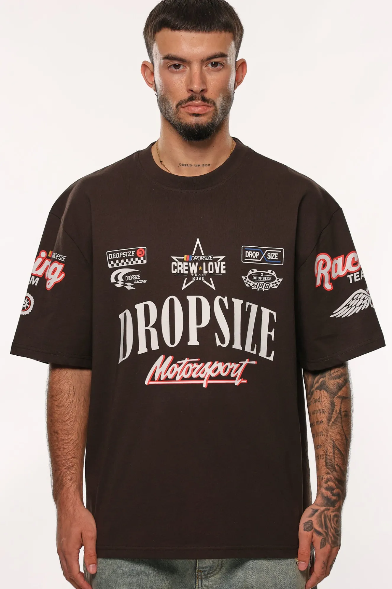 HEAVY OVERSIZE MOTORSPORT T-SHIRT WASHED BLACK