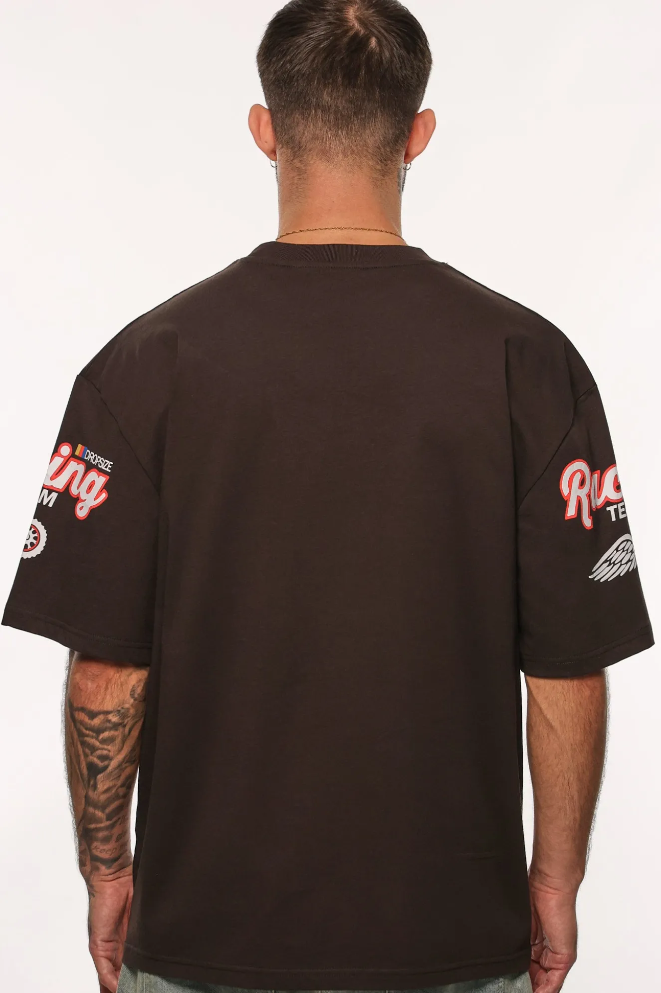 HEAVY OVERSIZE MOTORSPORT T-SHIRT WASHED BLACK