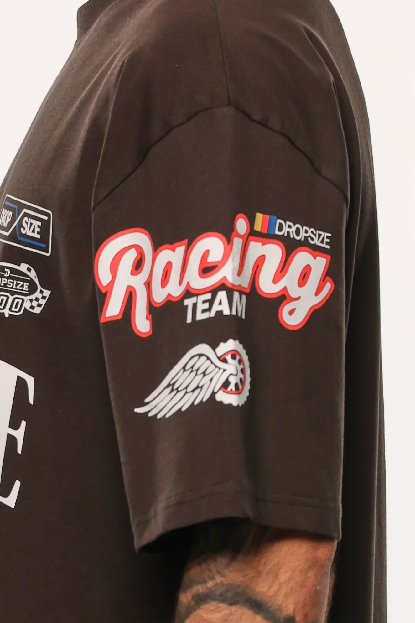 HEAVY OVERSIZE MOTORSPORT T-SHIRT WASHED BLACK