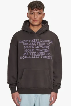 HEAVY OVERSIZE MOVE LAWLESS HOODIE WASHED BLACK