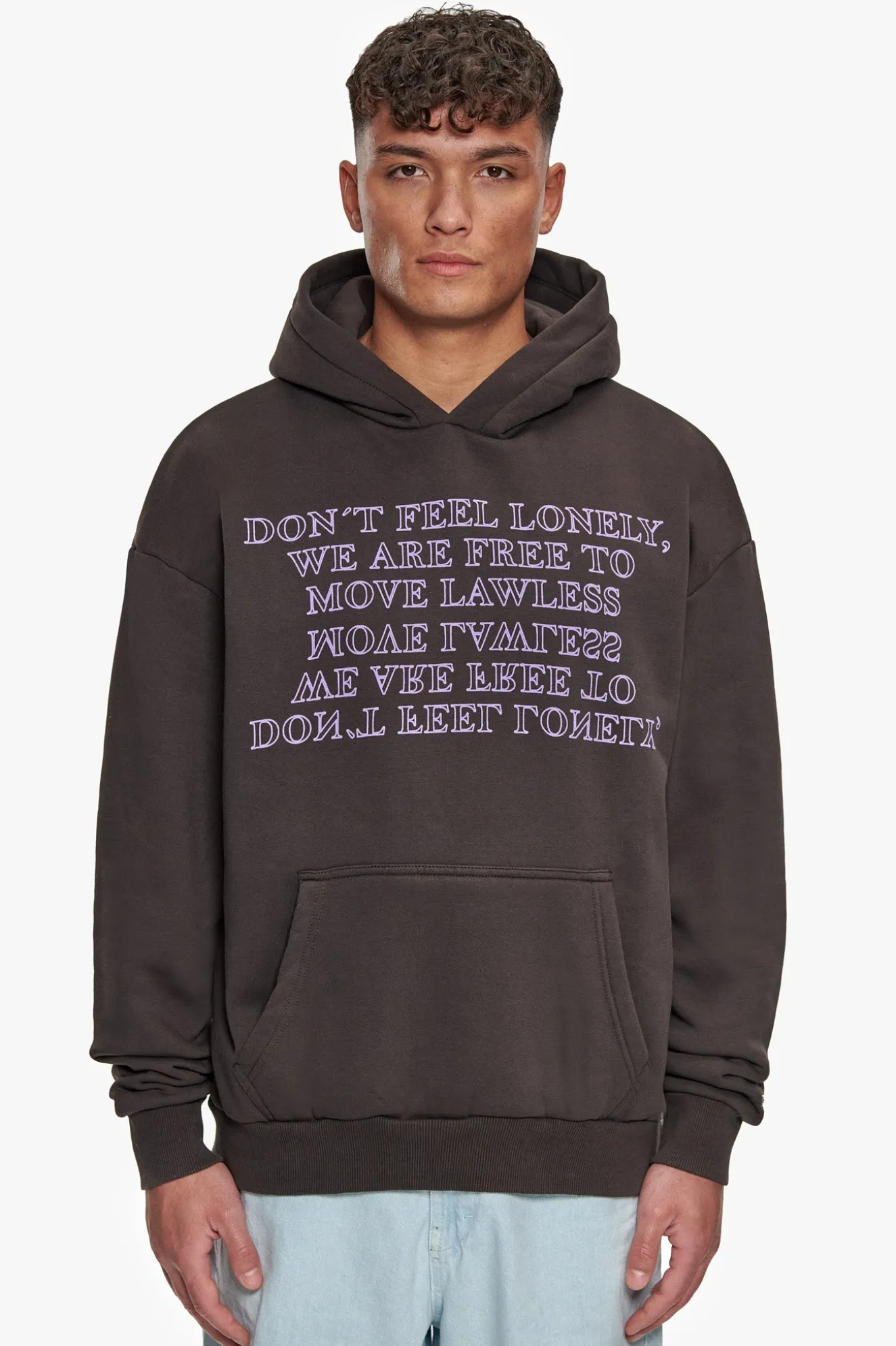 HEAVY OVERSIZE MOVE LAWLESS HOODIE WASHED BLACK