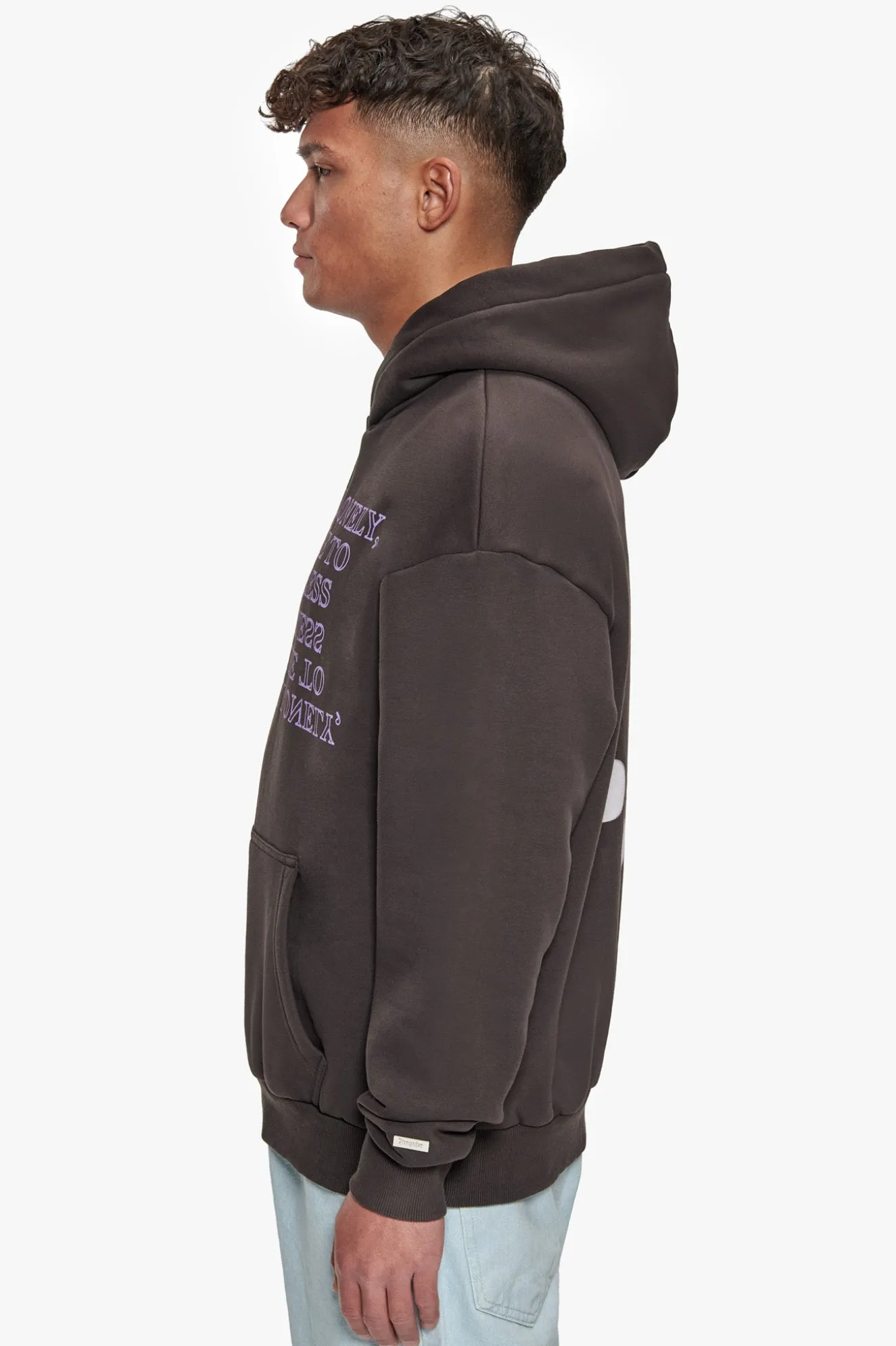 HEAVY OVERSIZE MOVE LAWLESS HOODIE WASHED BLACK