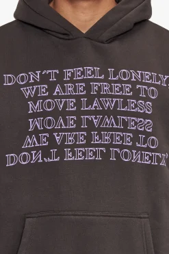 HEAVY OVERSIZE MOVE LAWLESS HOODIE WASHED BLACK