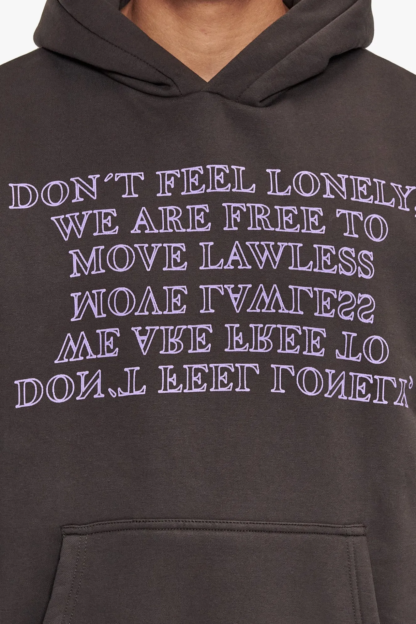 HEAVY OVERSIZE MOVE LAWLESS HOODIE WASHED BLACK