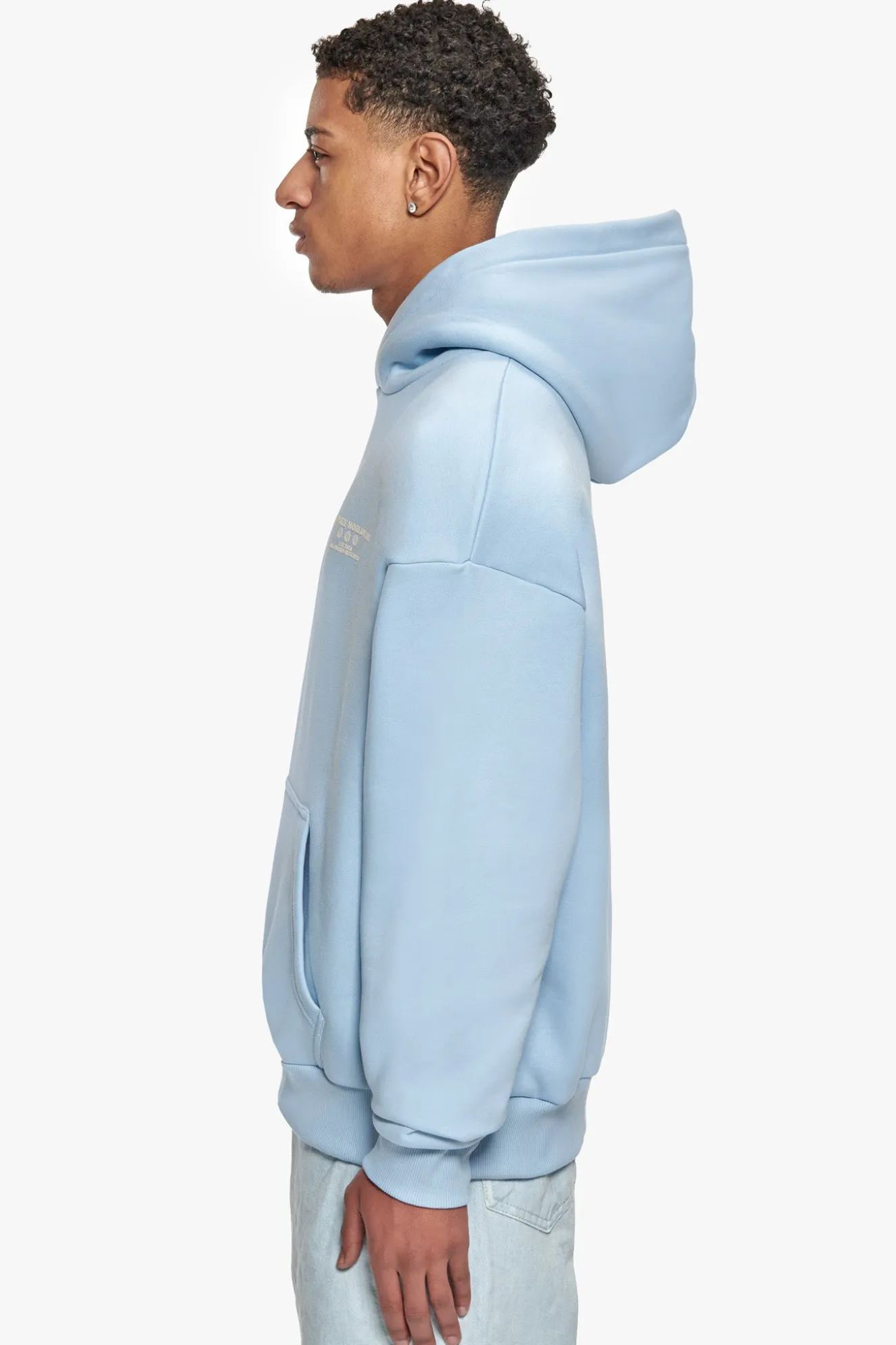 HEAVY OVERSIZE NO LIMITS HOODIE BABY BLUE
