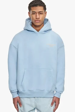 HEAVY OVERSIZE NO LIMITS HOODIE BABY BLUE
