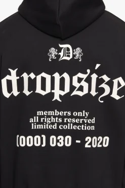 HEAVY OVERSIZE NUMBER HOODIE BLACK