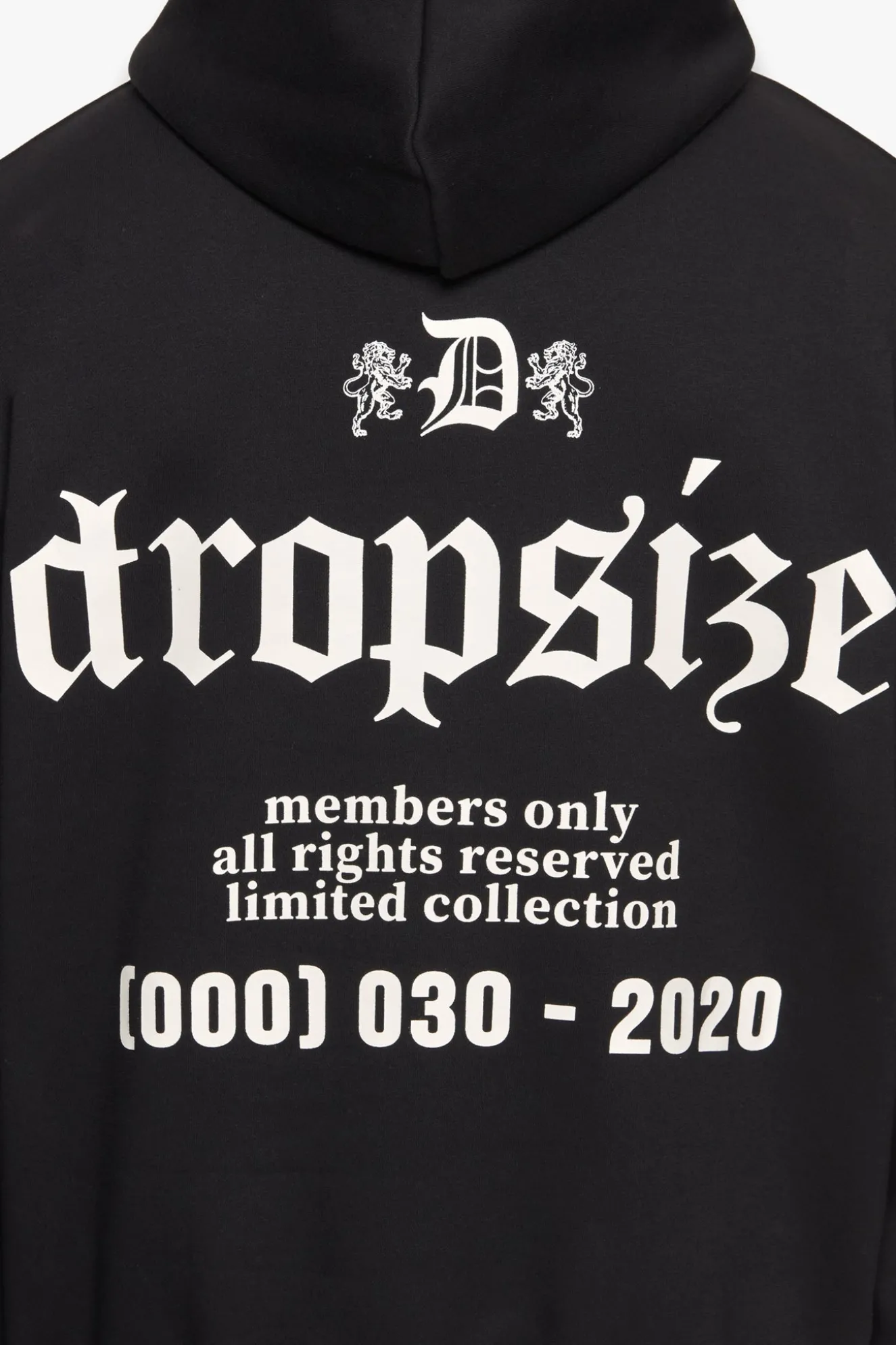 HEAVY OVERSIZE NUMBER HOODIE BLACK