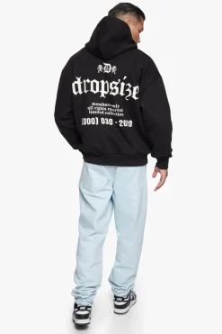 HEAVY OVERSIZE NUMBER HOODIE BLACK