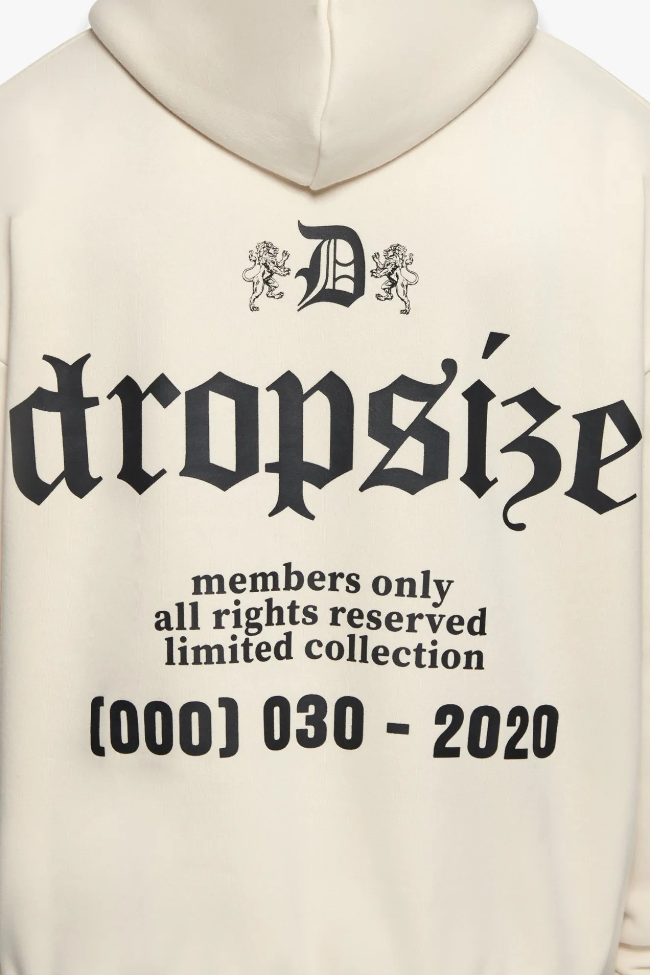 HEAVY OVERSIZE NUMBER HOODIE COCONUT MILK
