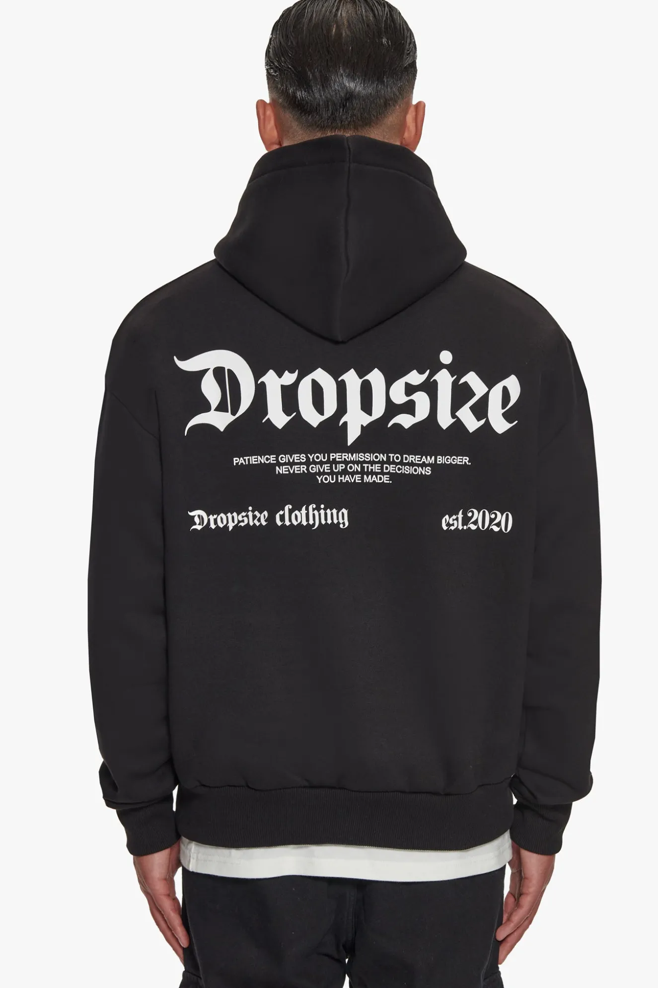 HEAVY OVERSIZE PATIENCE HOODIE BLACK