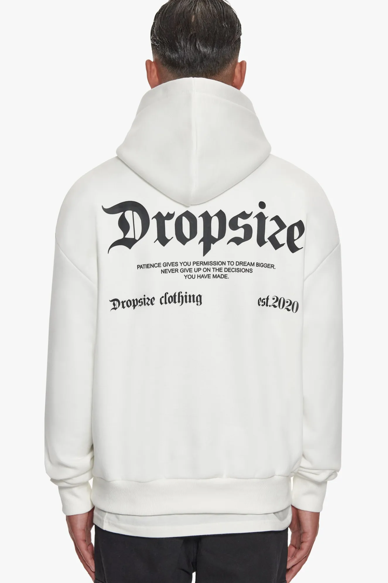 HEAVY OVERSIZE PATIENCE HOODIE WASHED WHITE