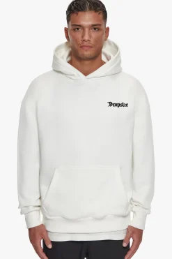 HEAVY OVERSIZE PATIENCE HOODIE WASHED WHITE