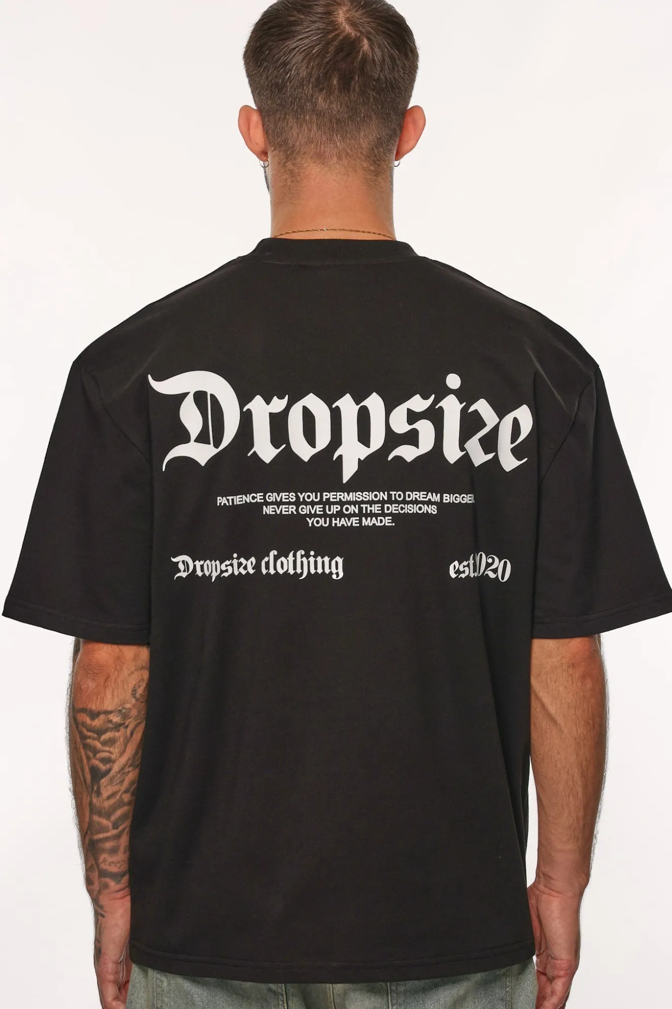 HEAVY OVERSIZE PATIENCE T-SHIRT BLACK