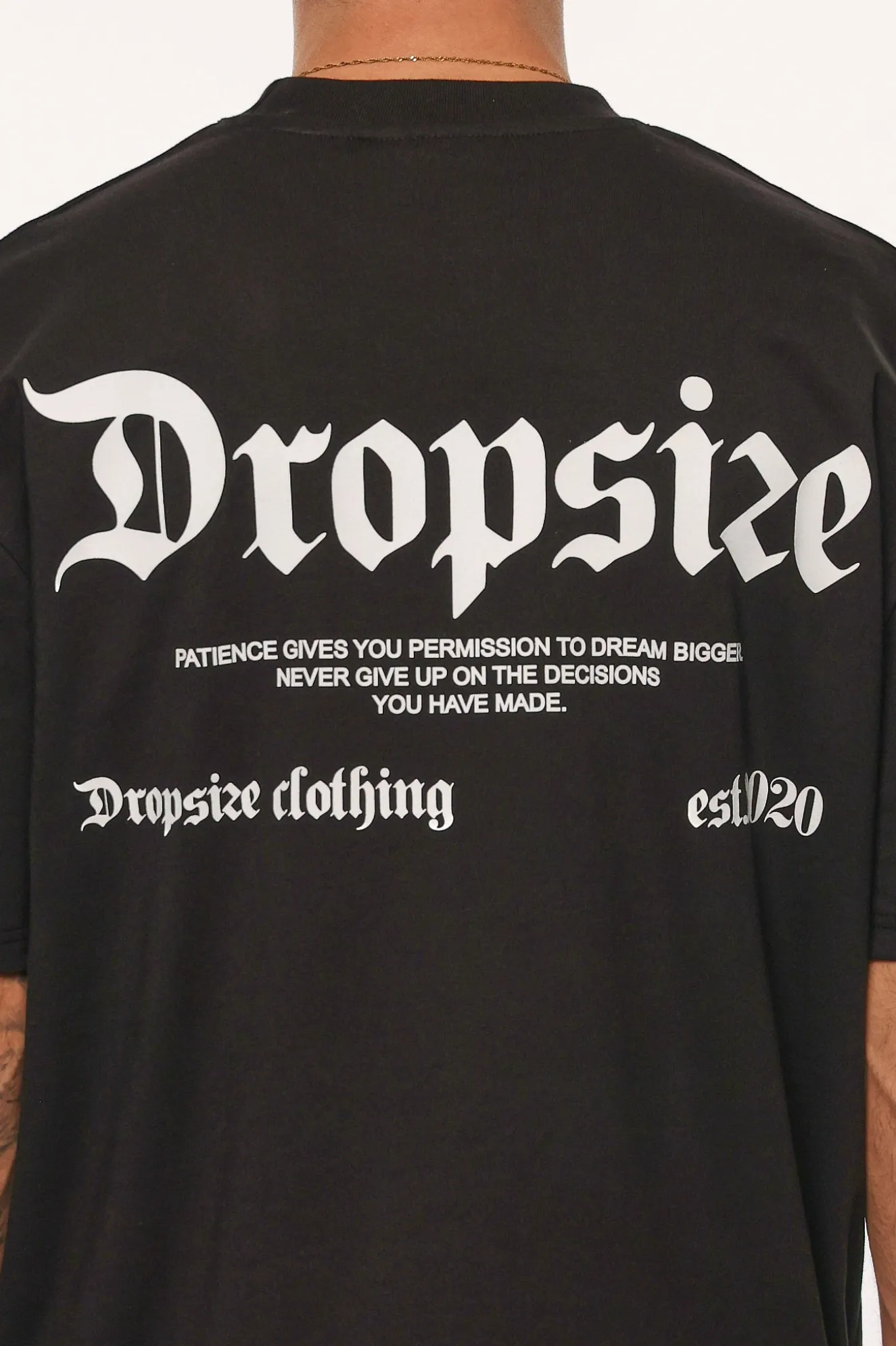 HEAVY OVERSIZE PATIENCE T-SHIRT BLACK