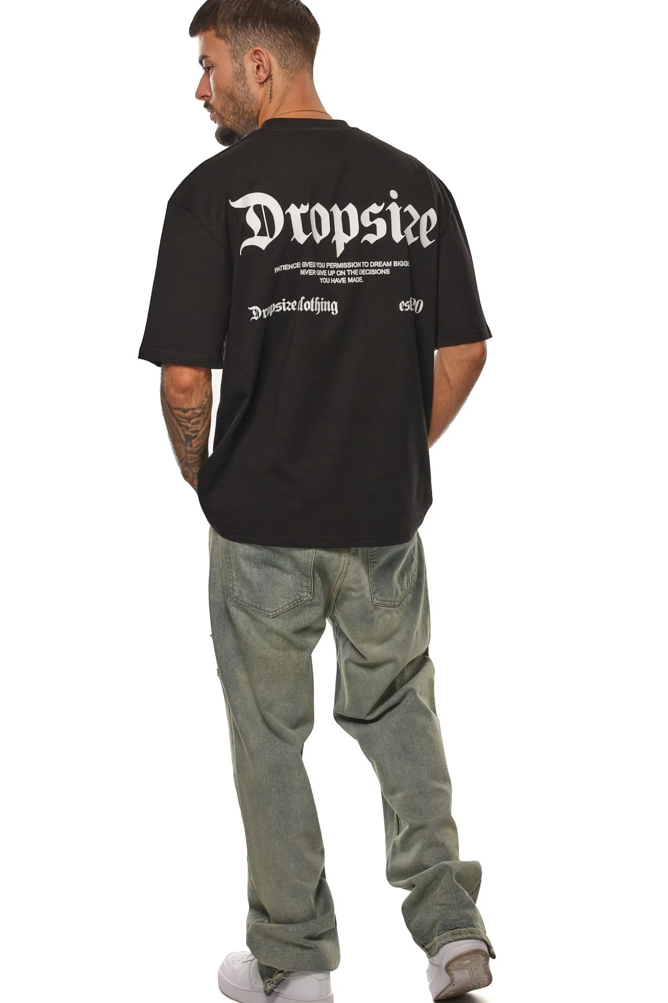 HEAVY OVERSIZE PATIENCE T-SHIRT BLACK