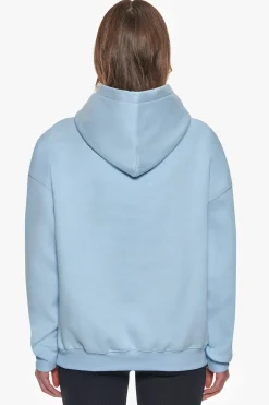 HEAVY OVERSIZE PRAY LOVE HUSTLE EMBO HOODIE BABY BLUE