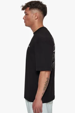 HEAVY OVERSIZE QUAD CRIME T-SHIRT BLACK