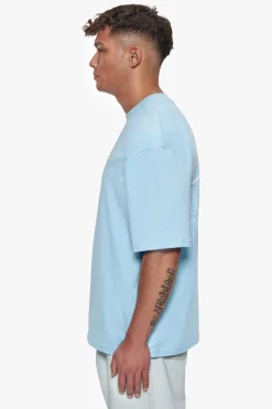 HEAVY OVERSIZE QUAD CRIME T-SHIRT BABY BLUE