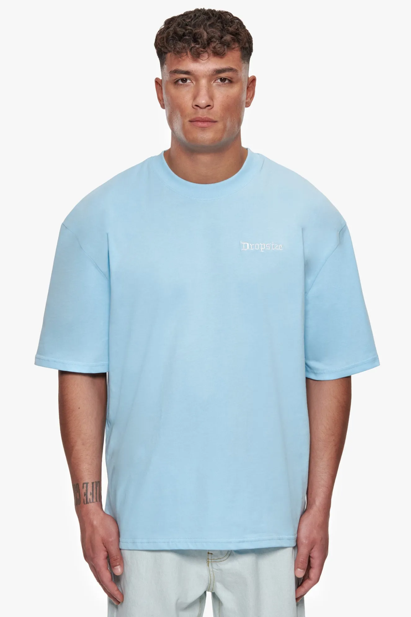 HEAVY OVERSIZE QUAD CRIME T-SHIRT BABY BLUE