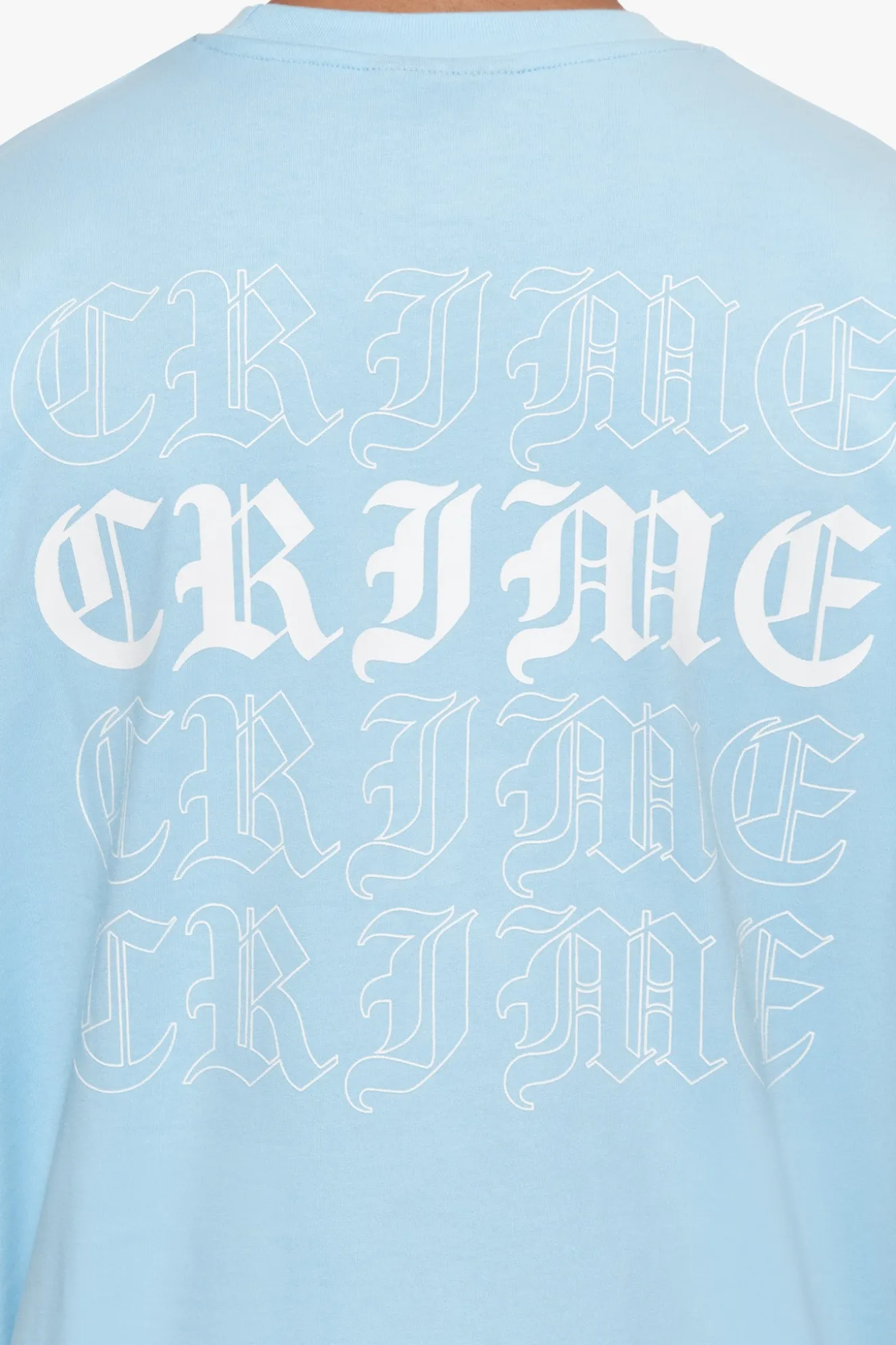 HEAVY OVERSIZE QUAD CRIME T-SHIRT BABY BLUE