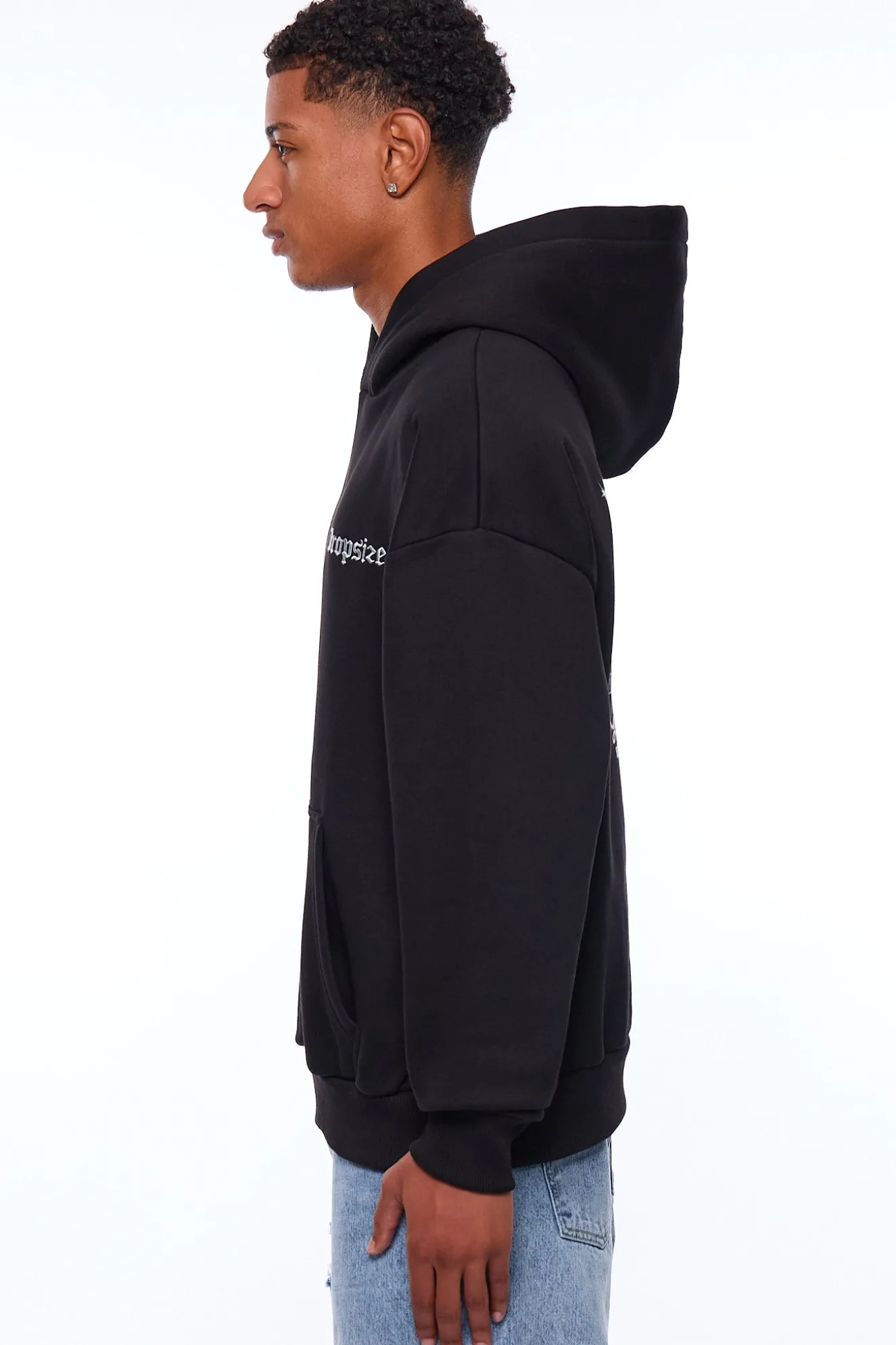 HEAVY OVERSIZE RACING DIVISION HOODIE BLACK