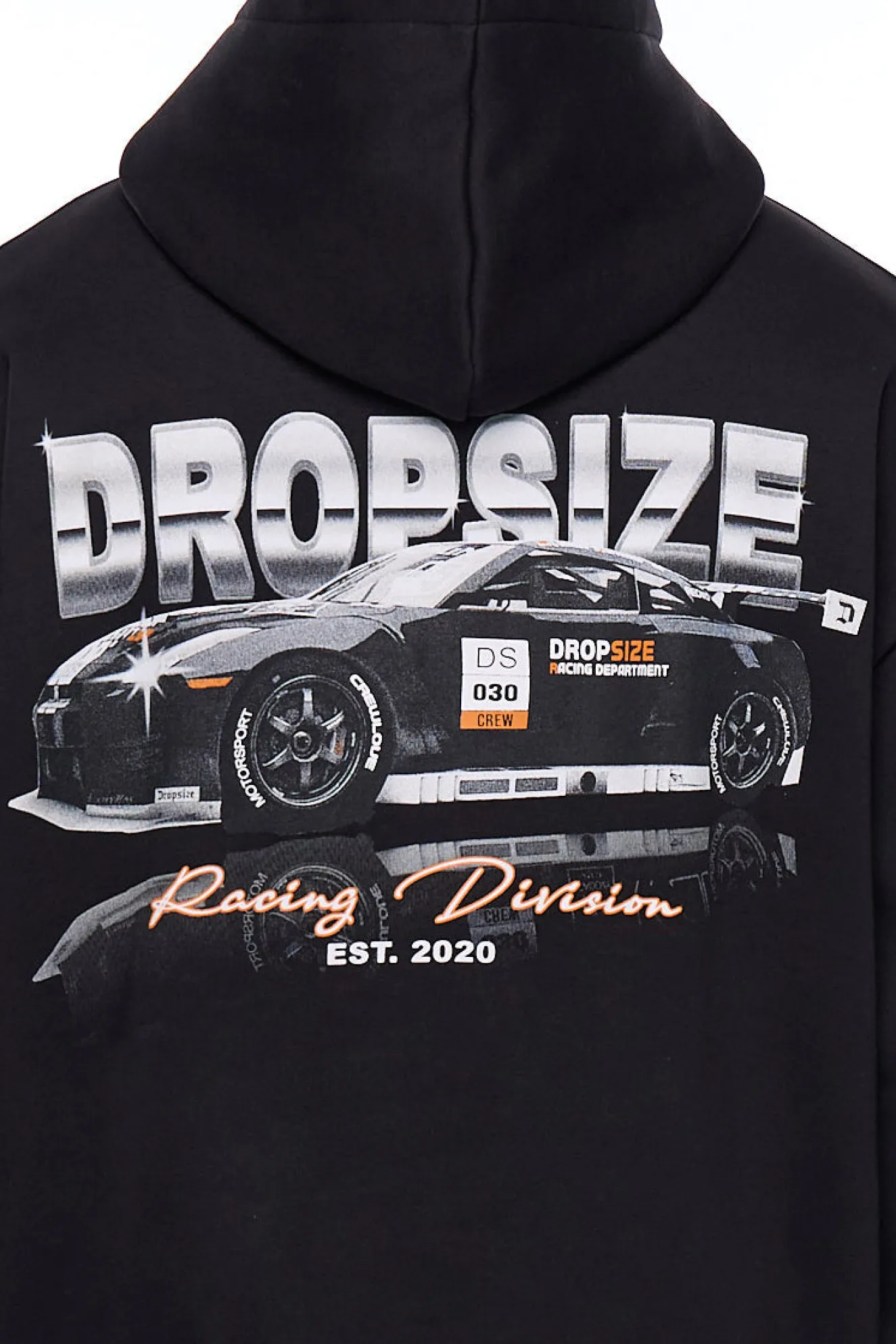 HEAVY OVERSIZE RACING DIVISION HOODIE BLACK