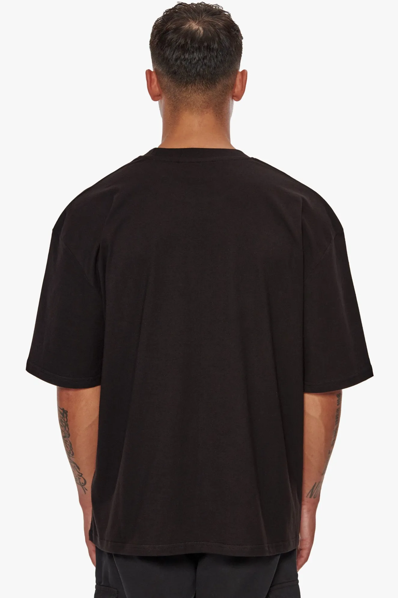 HEAVY OVERSIZE RAINBOW T-SHIRT BLACK