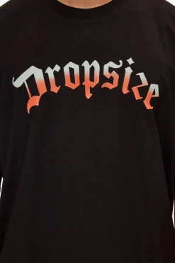 HEAVY OVERSIZE RAINBOW T-SHIRT BLACK