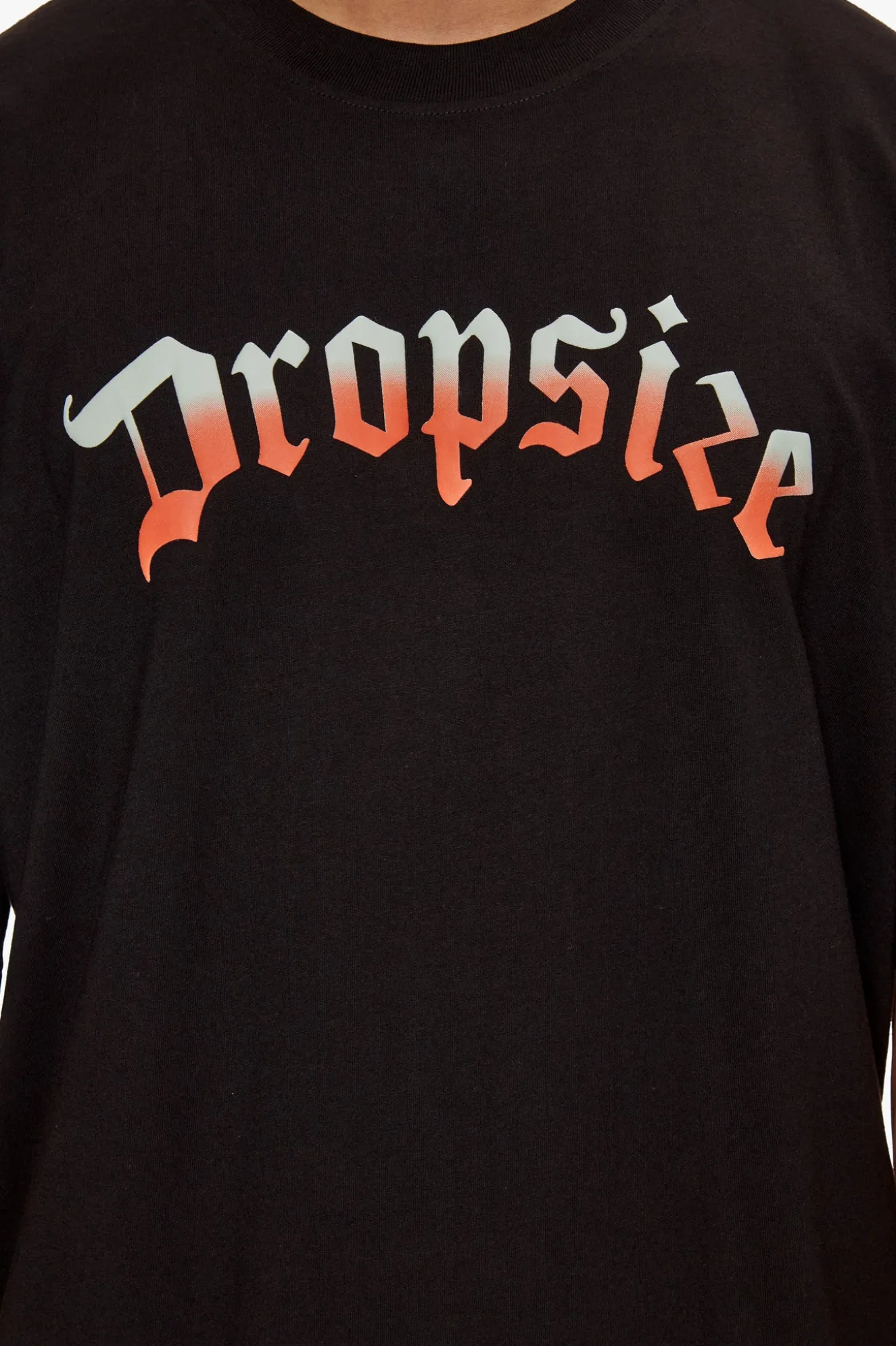 HEAVY OVERSIZE RAINBOW T-SHIRT BLACK
