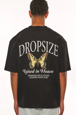 HEAVY OVERSIZE RAISED IN HEAVEN T-SHIRT BLACK