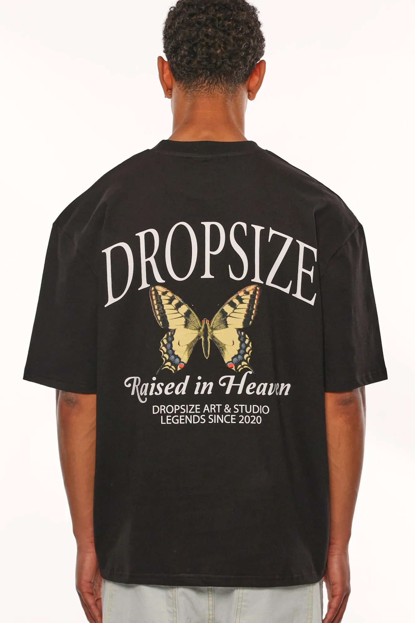 HEAVY OVERSIZE RAISED IN HEAVEN T-SHIRT BLACK