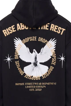 HEAVY OVERSIZE RISE ABOVE HOODIE BLACK