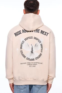 HEAVY OVERSIZE RISE ABOVE HOODIE COCONUT MILK