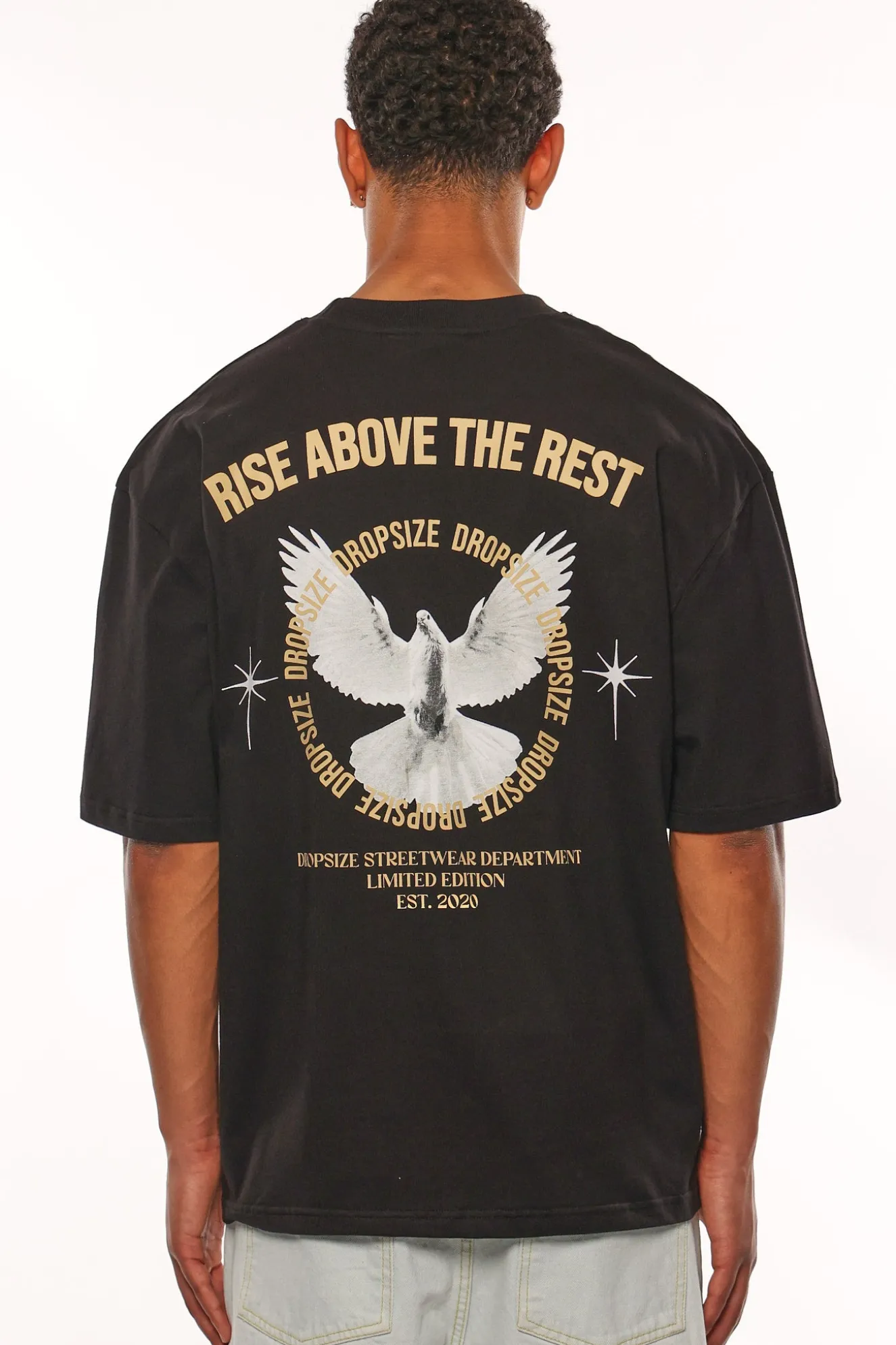 HEAVY OVERSIZE RISE ABOVE T-SHIRT BLACK