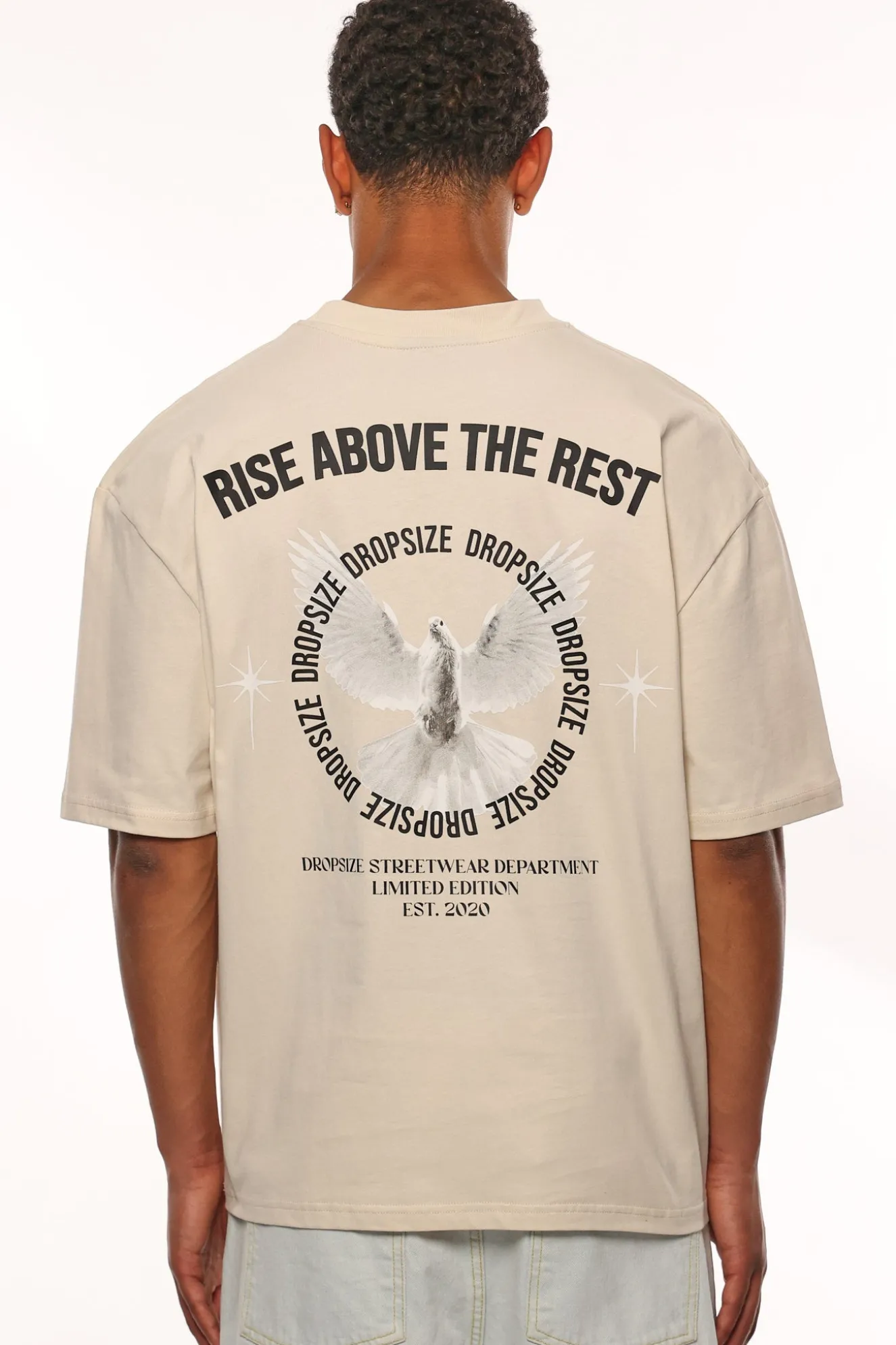 HEAVY OVERSIZE RISE ABOVE T-SHIRT COCONUT MILK