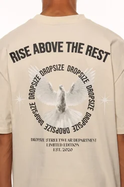HEAVY OVERSIZE RISE ABOVE T-SHIRT COCONUT MILK