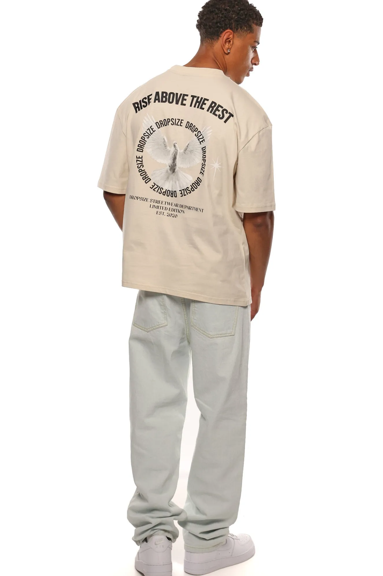HEAVY OVERSIZE RISE ABOVE T-SHIRT COCONUT MILK