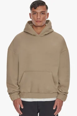 HEAVY OVERSIZE RUBBER PATCH HOODIE WEATHERED TEAK