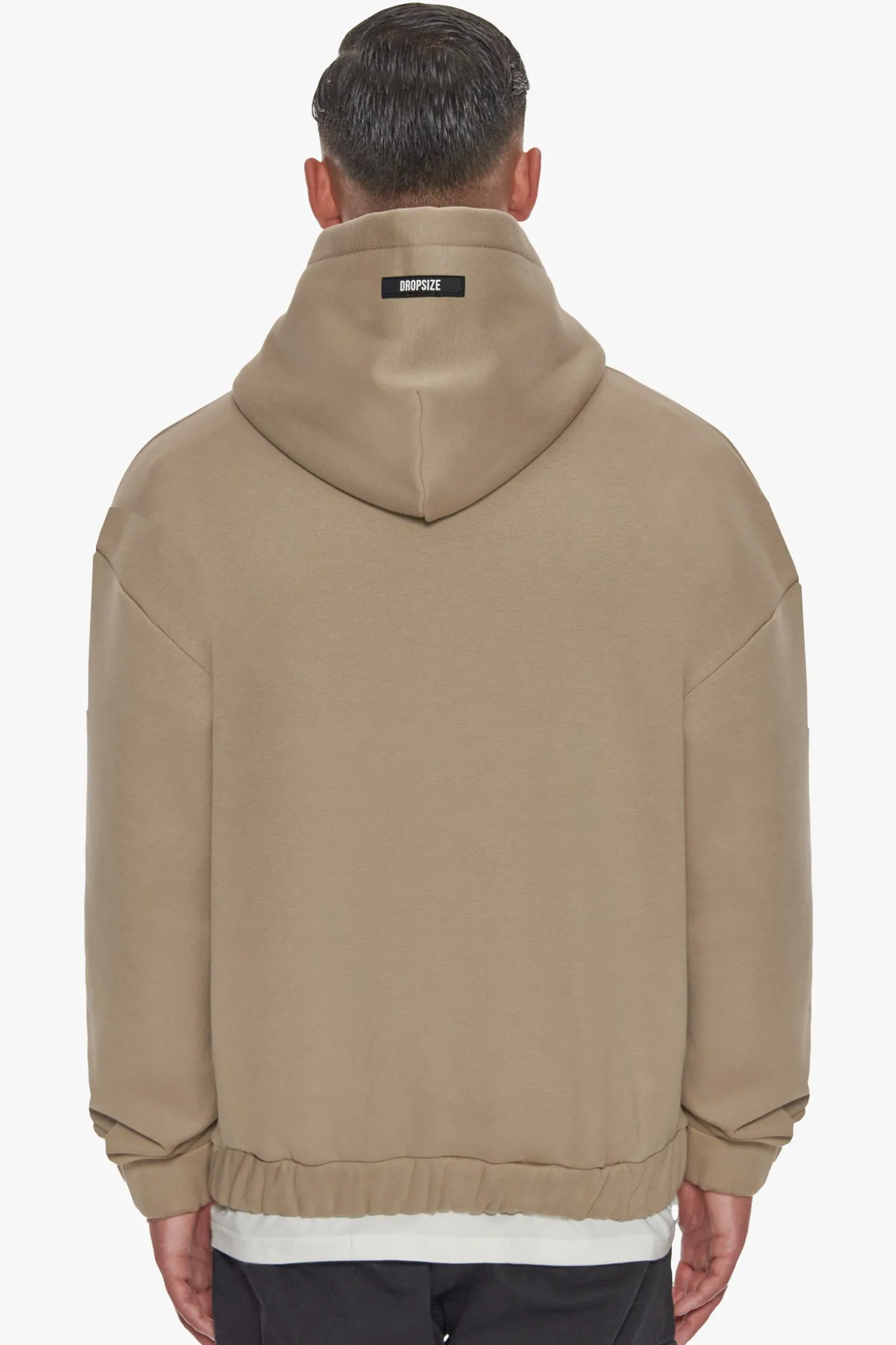 HEAVY OVERSIZE RUBBER PATCH HOODIE WEATHERED TEAK