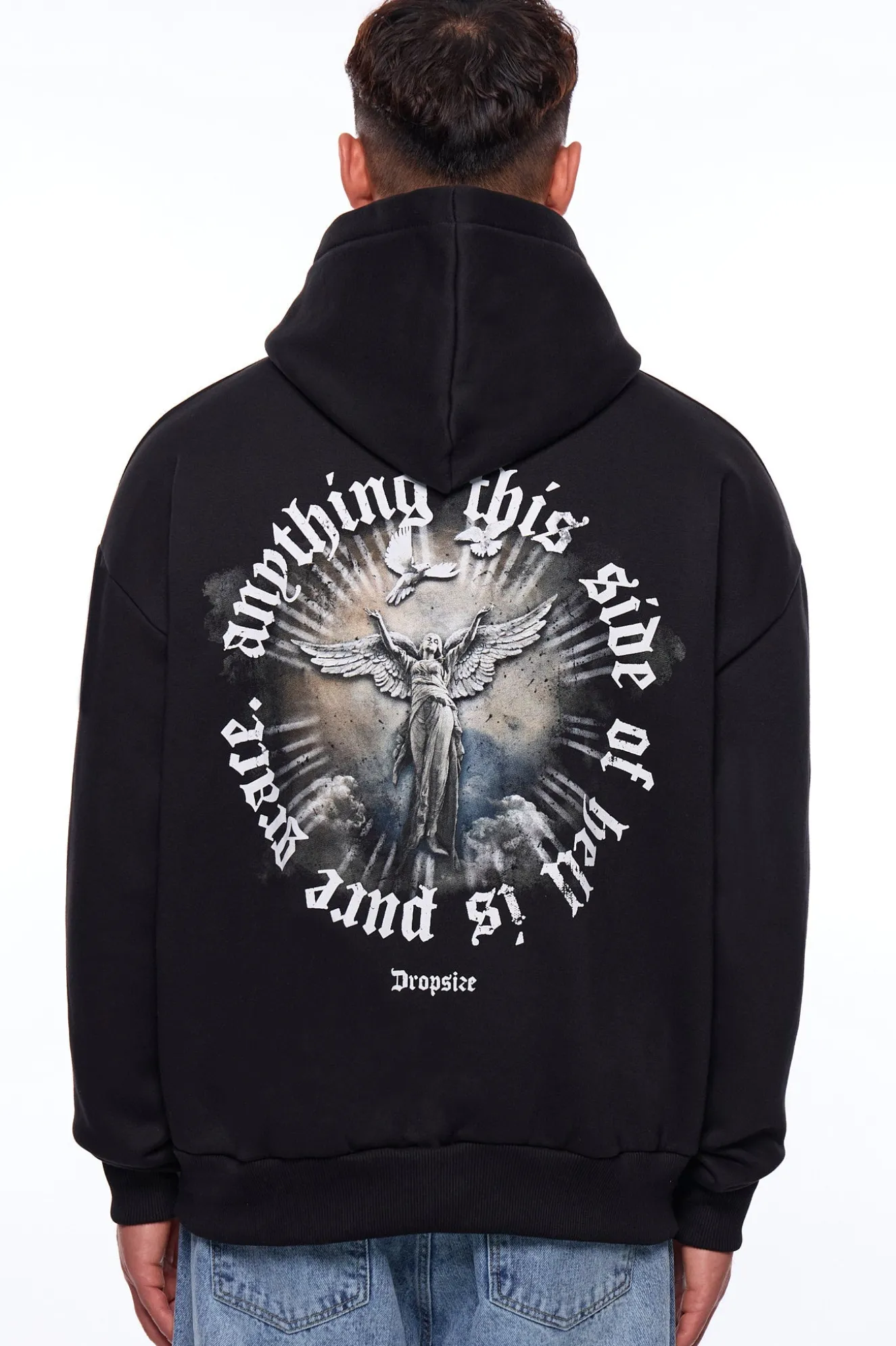 HEAVY OVERSIZE SIDE OF HELL HOODIE BLACK