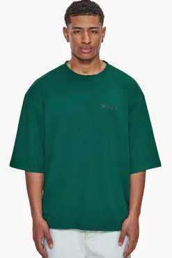 HEAVY OVERSIZE SILK EMBO T-SHIRT GREEN